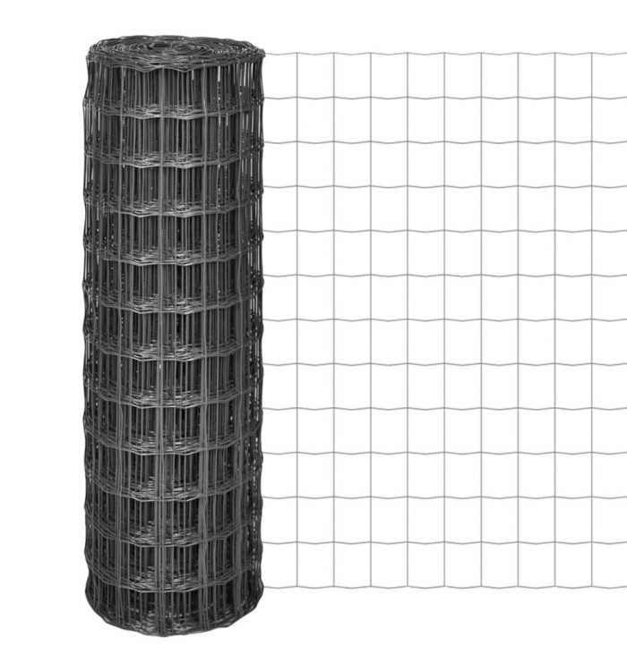 Clôture Euro Acier 25 x 1,2 m Gris | Mobilier & Déco