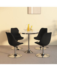 Chaises pivotantes à manger lot de 4 Noir Tissu | Mobilier & Déco