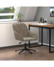 Chaise pivotante de bureau Gris clair Velours | Mobilier & Déco