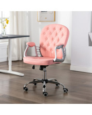 Chaise de bureau pivotante Rose Similicuir | Mobilier & Déco