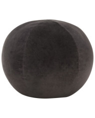 Pouf Velours de coton 50 x 35 cm Anthracite | Mobilier & Déco