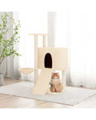 Arbre à chat avec griffoirs en sisal Crème 96 cm | Mobilier & Déco