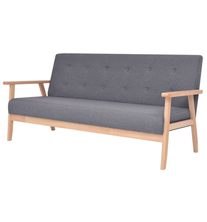 Canapé à 3 places Tissu Gris foncé | Mobilier & Déco