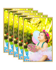 Collage de cadres photo 5 pcs de mur Doré 70x90 cm MDF | Mobilier & Déco