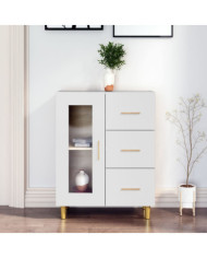 Buffet blanc 69,5x34x90 cm bois d'ingénierie | Mobilier & Déco