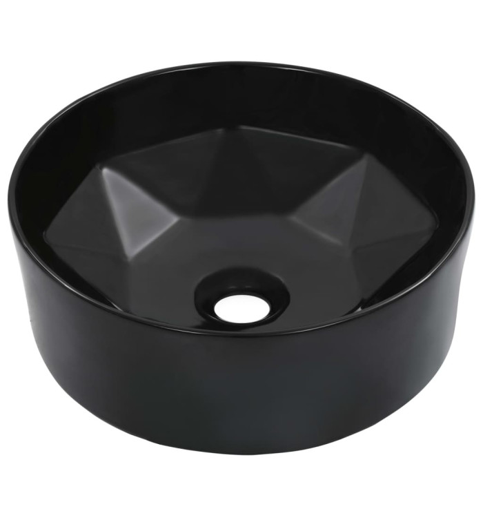 Lavabo 36x14 cm Céramique Noir | Mobilier & Déco