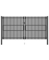 Portail de clôture de jardin Acier 4x2,5 m Anthracite | Mobilier & Déco