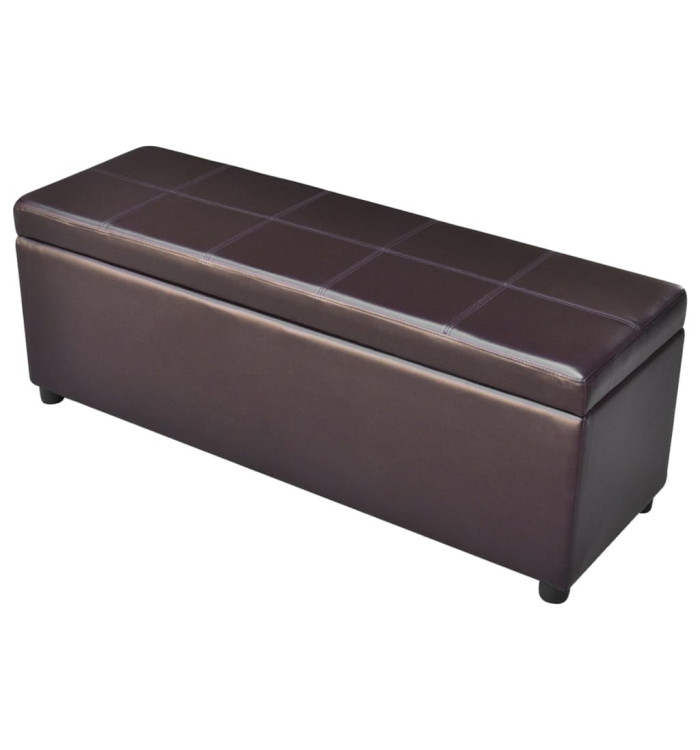 Banc long de rangement bois marron | Mobilier & Déco