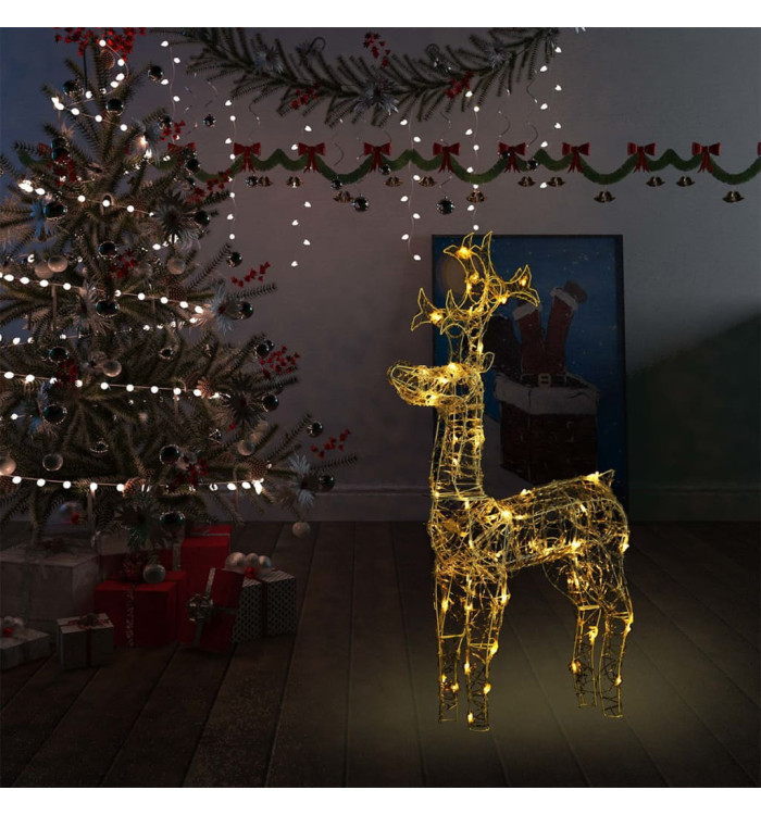 Renne de décoration de Noël 90 LED 60x16x100 cm Acrylique | Mobilier & Déco