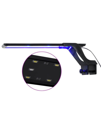 Lampe à LED d'aquarium avec pince 35-55 cm Bleu et blanc | Mobilier & Déco