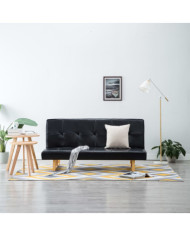 Canapé-lit Similicuir Noir | Mobilier & Déco