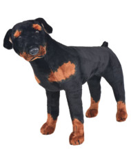 Jouet en peluche Chien de race Rottweiler Marron et noir XXL | Mobilier & Déco