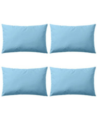 Oreiller d'extérieur lot de 4 60 x 40 cm Bleu clair | Mobilier & Déco