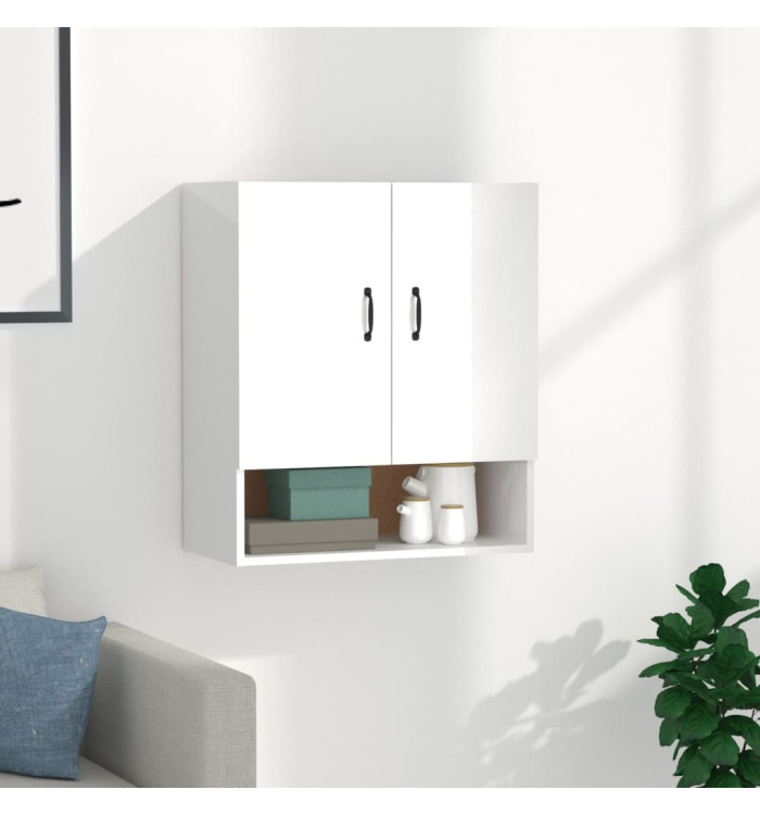 Armoire murale Blanc brillant 60x31x70 cm Bois d'ingénierie | Mobilier & Déco