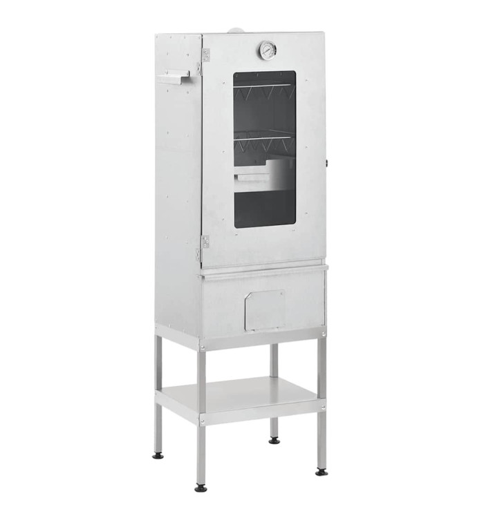 Fumoir à four à barbecue avec table acier galvanisé | Mobilier & Déco