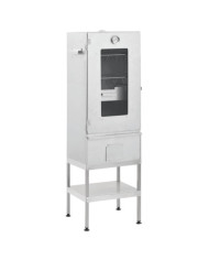 Fumoir à four à barbecue avec table acier galvanisé | Mobilier & Déco