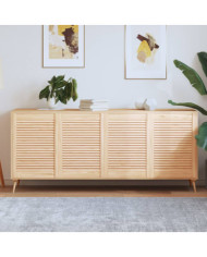 Portes d'armoire à persiennes 4pcs 69x49,4cm bois de pin massif | Mobilier & Déco
