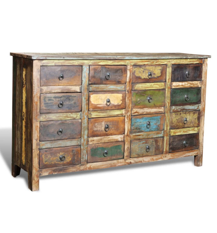 Armoire avec 16 tiroirs en style antique Bois massif recyclé | Mobilier & Déco