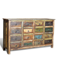 Armoire avec 16 tiroirs en style antique Bois massif recyclé | Mobilier & Déco