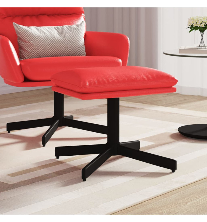 Repose-pied Rouge 60x60x36 cm Similicuir | Mobilier & Déco