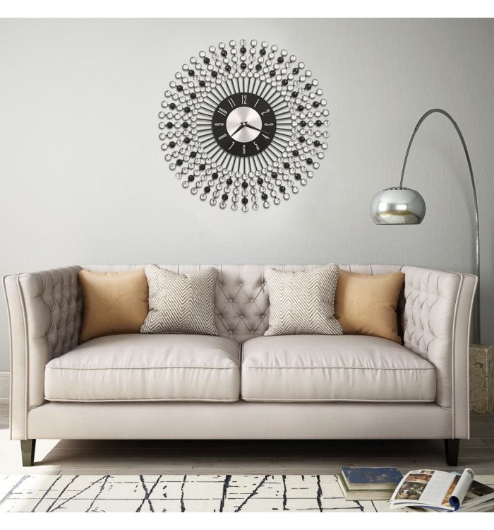 Horloge murale Métal 43 cm Noir | Mobilier & Déco