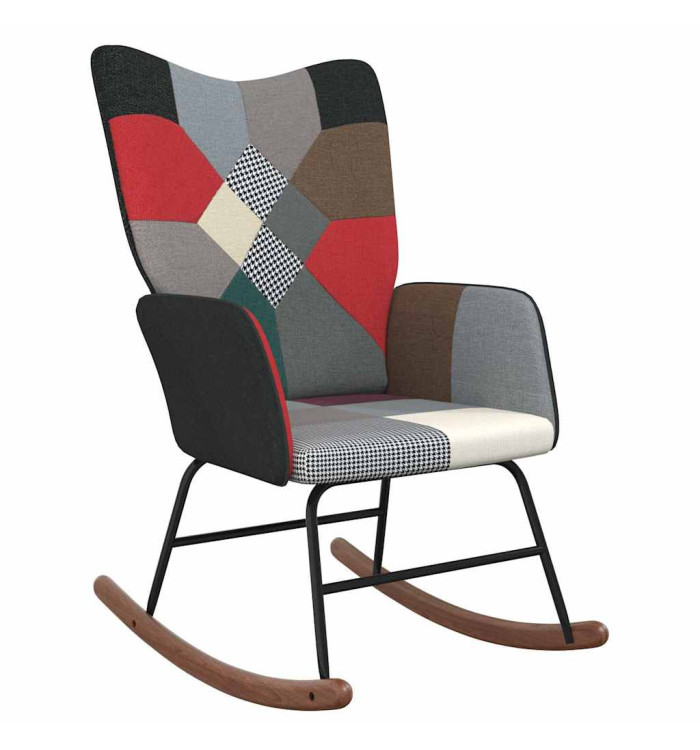 Chaise à bascule Patchwork Tissu | Mobilier & Déco