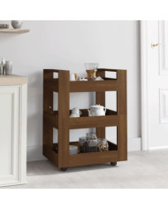 Chariot de cuisine Chêne marron 60x45x80 cm Bois d'ingénierie | Mobilier & Déco