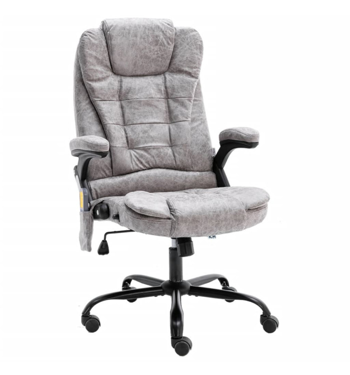 Chaise de bureau de massage gris clair similicuir daim | Mobilier & Déco