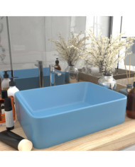 Lavabo de luxe Bleu clair mat 41x30x12 cm Céramique | Mobilier & Déco