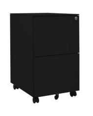 Classeur mobile Noir 39x45x67 cm Acier | Mobilier & Déco