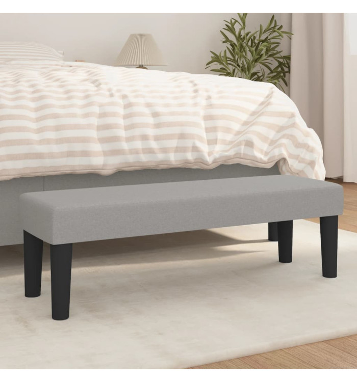 Banc Gris clair 100x30x30 cm Tissu | Mobilier & Déco