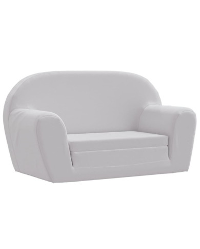 Chaise longue pliable pour enfants gris clair | Mobilier & Déco