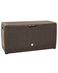 Boîte de stockage de jardin Marron 119x48x60 cm Polypropylène | Mobilier & Déco