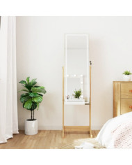 Armoire à bijoux miroir avec lumières LED sur pied | Mobilier & Déco
