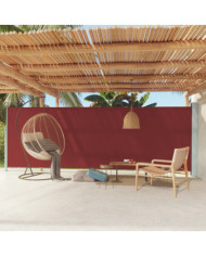Auvent latéral rétractable de patio 180x600 cm Rouge | Mobilier & Déco