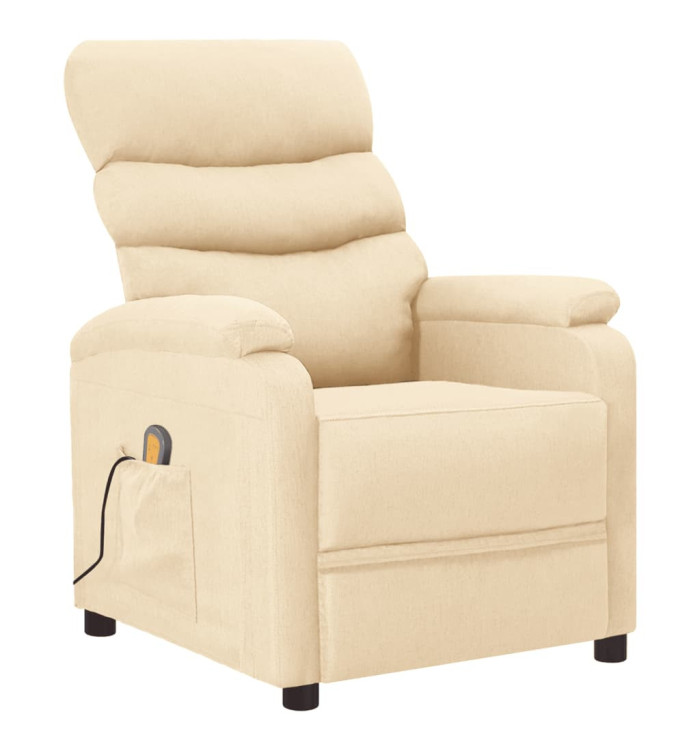 Fauteuil de massage Crème Tissu | Mobilier & Déco