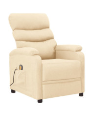 Fauteuil de massage Crème Tissu | Mobilier & Déco