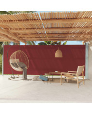 Auvent latéral rétractable de patio 200x600 cm Rouge | Mobilier & Déco