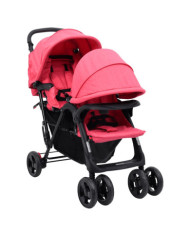 Poussette à deux places Rouge Acier | Mobilier & Déco