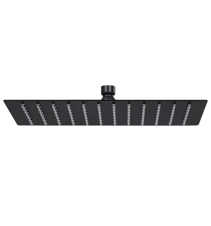 Pomme de douche pluie Inox 30x20 cm Rectangulaire Noir | Mobilier & Déco