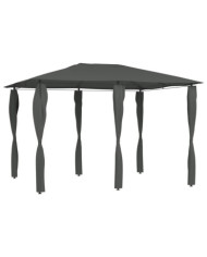 Belvédère à revêtement de poteaux 3x4x2,6 m Anthracite 160 g/m² | Mobilier & Déco