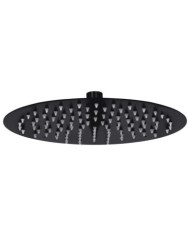 Pomme de douche pluie Acier inoxydable 25 cm Ronde Noir | Mobilier & Déco