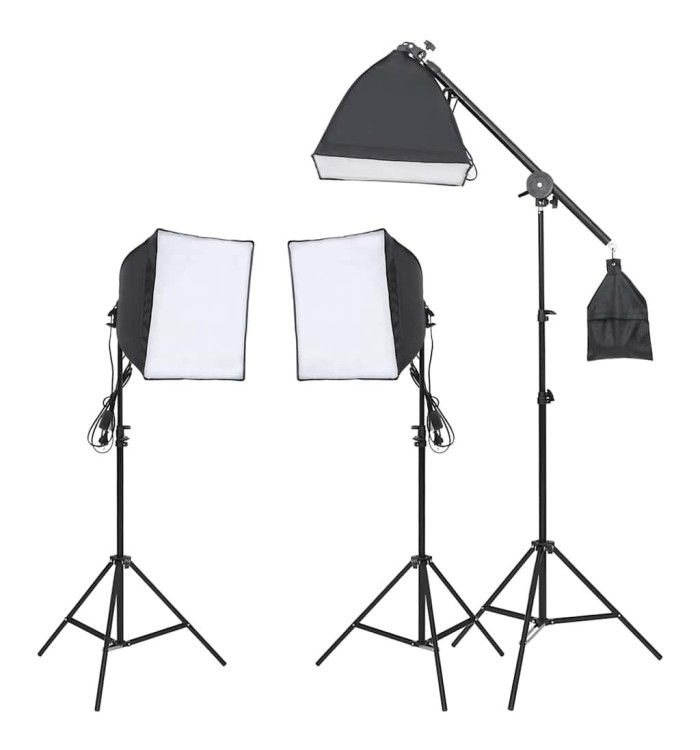 Kit d'éclairage de studio avec trépied et boîte à lumière | Mobilier & Déco