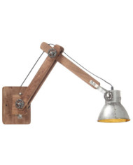 Lampe murale Style industriel Argenté Rond E27 | Mobilier & Déco