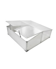 Serre froide à 4 couvercles 108x110x41 cm | Mobilier & Déco