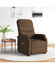 Fauteuil électrique de massage Marron Tissu | Mobilier & Déco