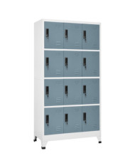 Armoire à casiers Gris clair et gris foncé 90x45x180 cm Acier | Mobilier & Déco