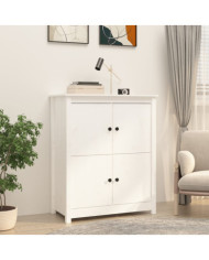 Buffet Blanc 83x41,5x100 cm Bois massif de pin | Mobilier & Déco