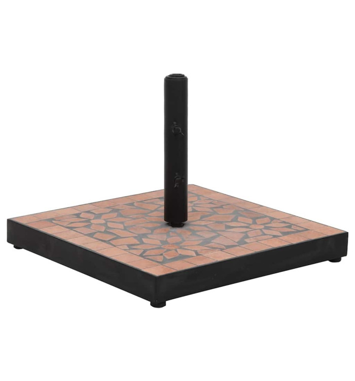 Base de parasol terre cuite carré 12 kg | Mobilier & Déco
