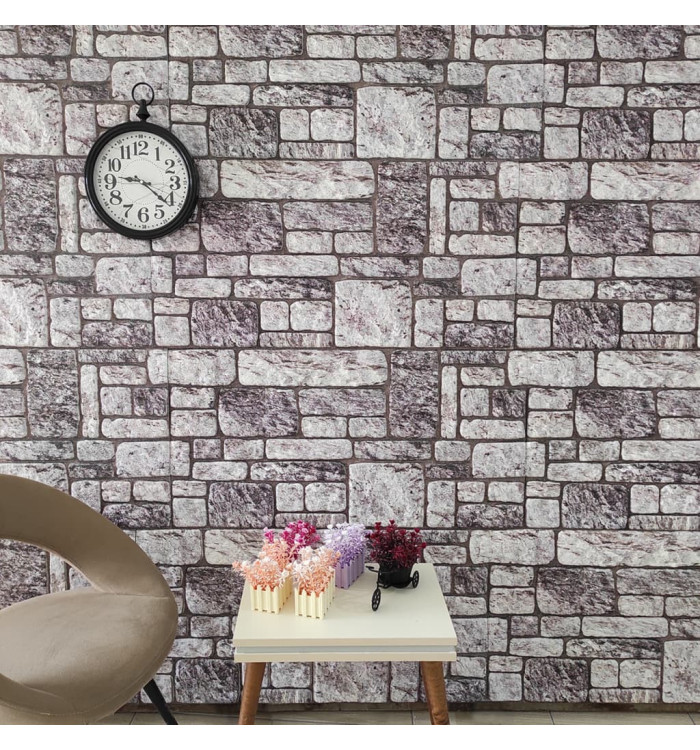 Panneaux muraux 3D design de brique gris clair 10 pcs EPS | Mobilier & Déco